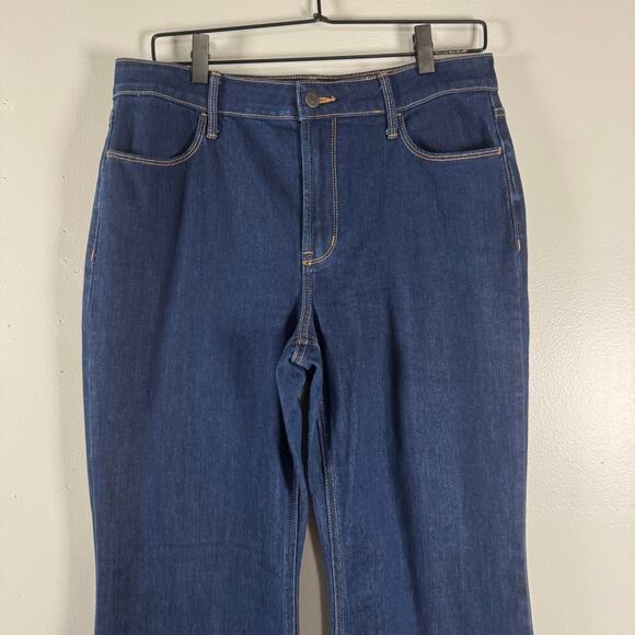 Old Navy Women's High Rise Wow Flare Jeans Dark Wash Cotton Blend Blue 10 - Picture 3 of 9